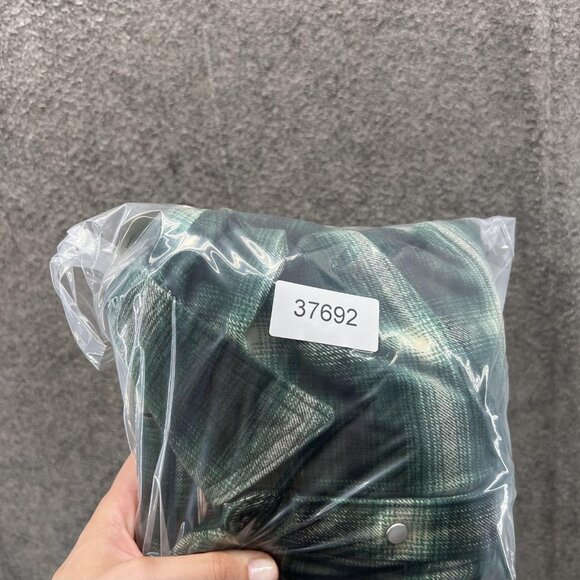 Levis Shirt Womens Medium Green Plaid Western Pearl Snap Flannel Shacket Heavy - Picture 11 of 11